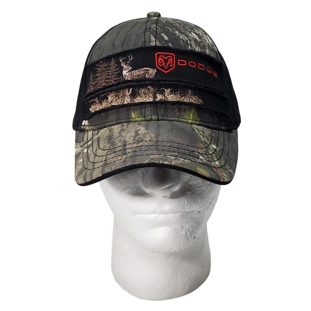 Dodge Ram Paramount Outdoors Buck Black / Red / Camo Baseball Cap Hat